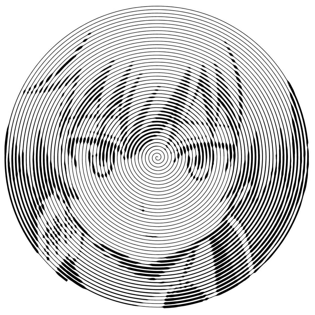 Inviting round spiral coloring page