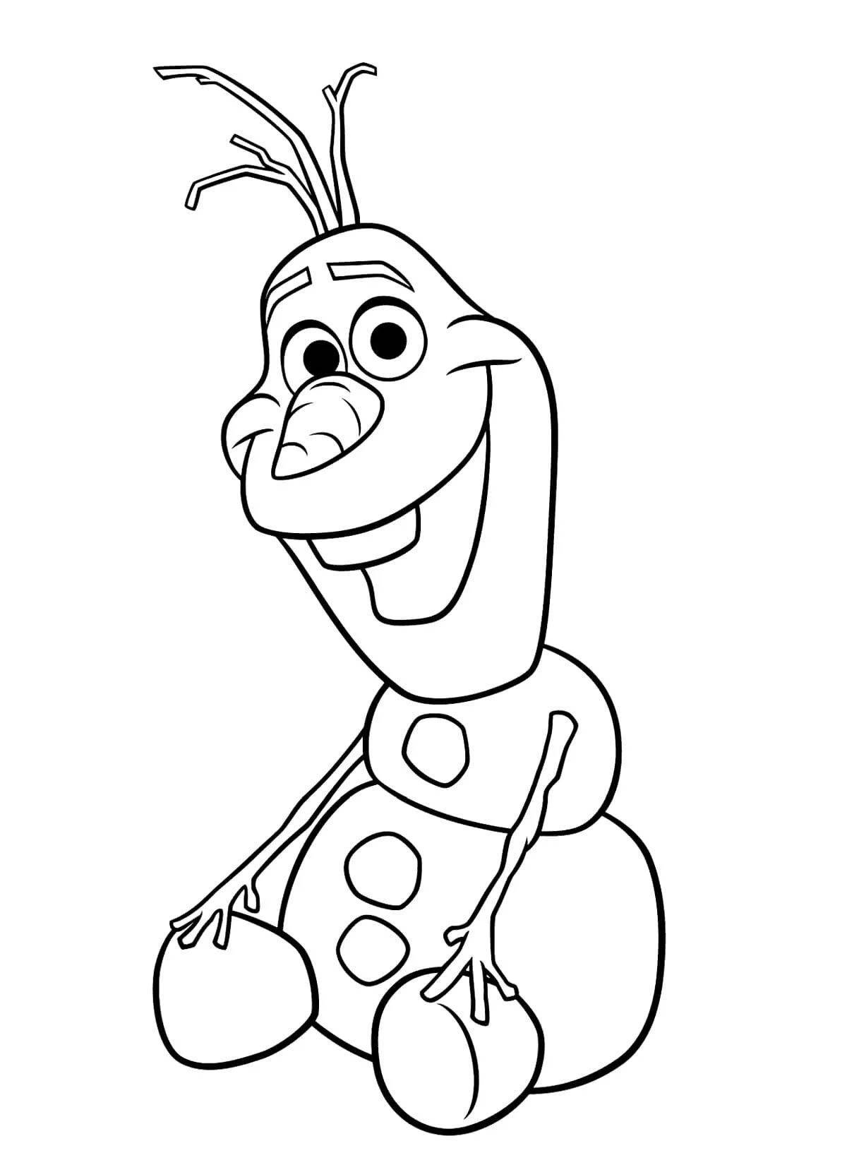 Olaf the Joyful Snowman coloring book