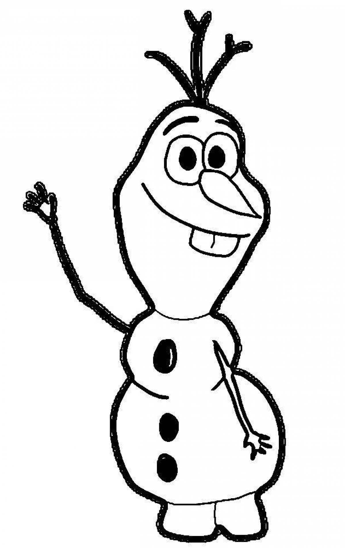 Olaf's quirky snowman coloring book