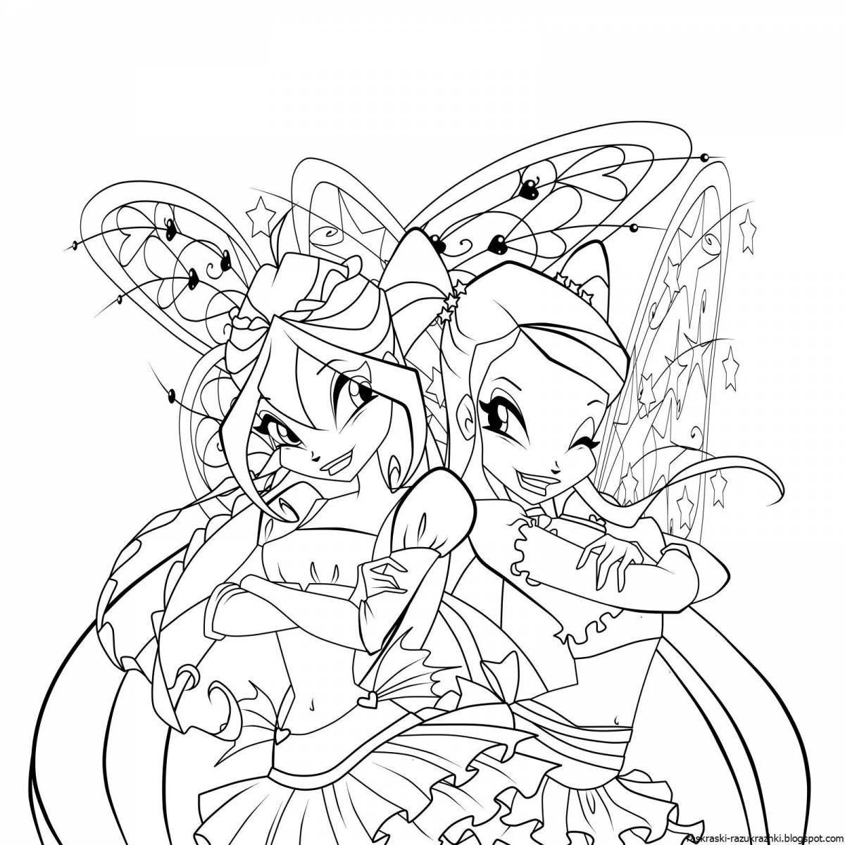 Coloring comic joyful winx club