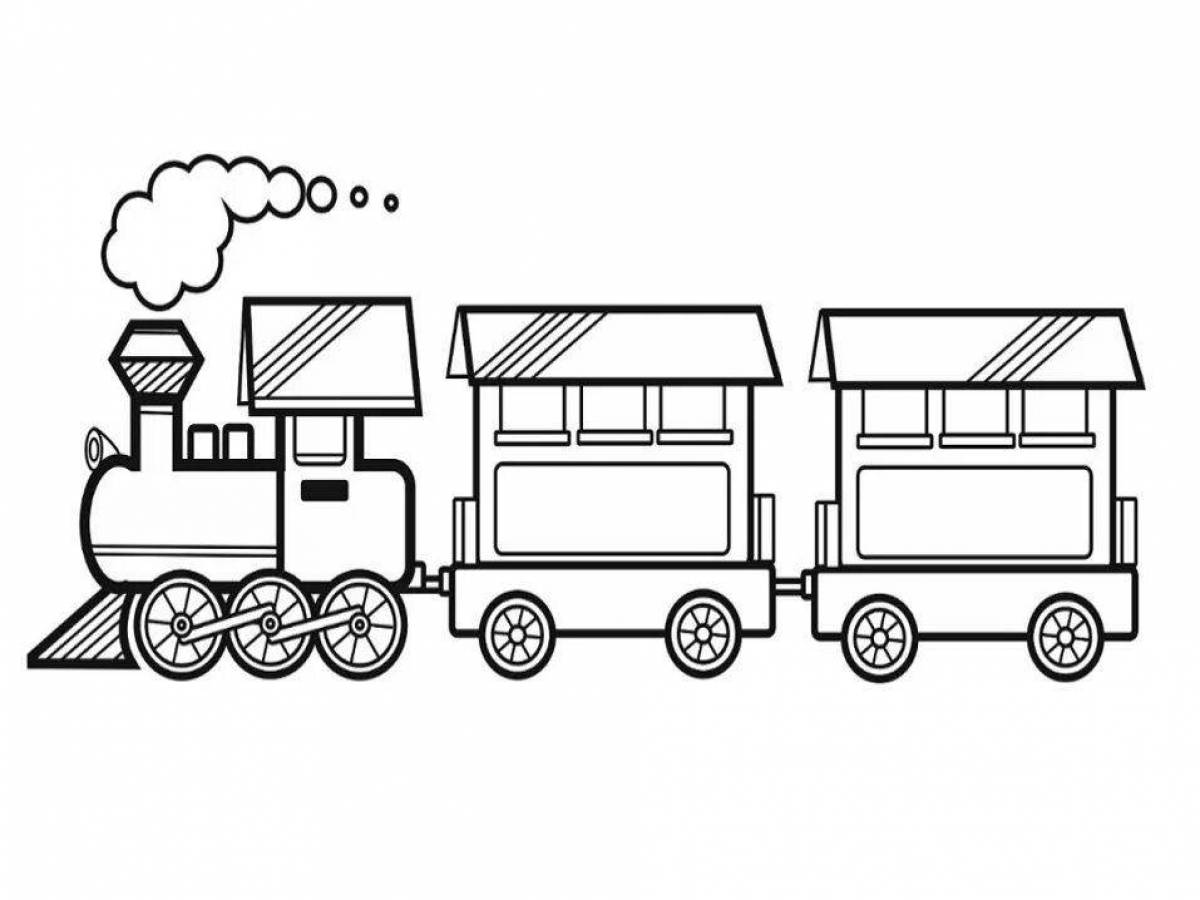 Поезд черно белая картинка для детей