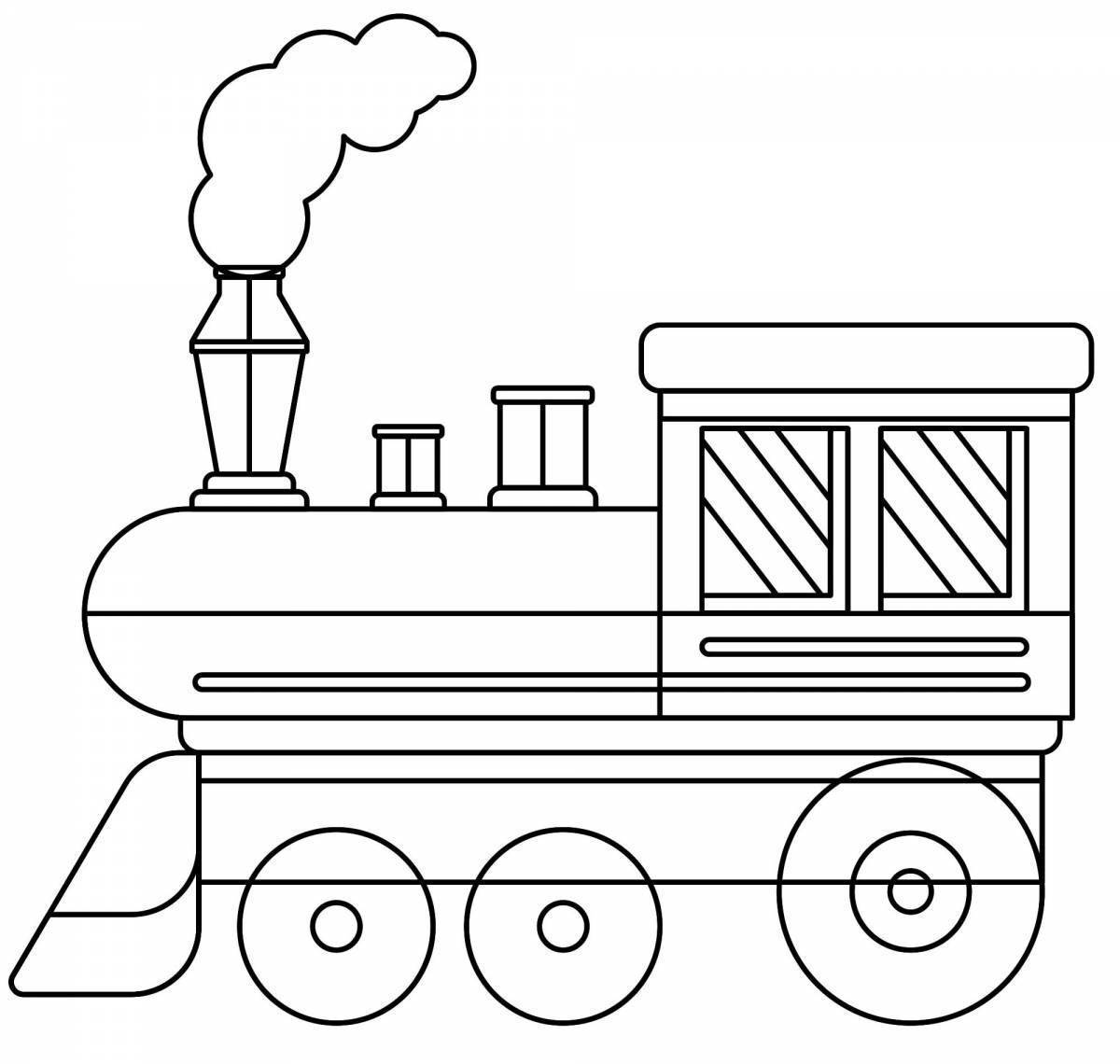 раскраска паровозик для детей 3 4 лет