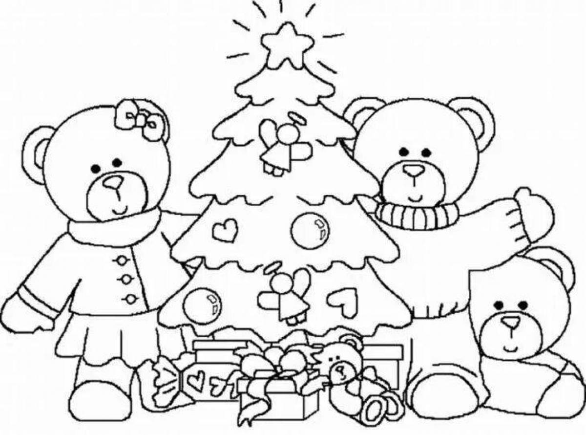 Раскраска новый год для детей 6-7 лет