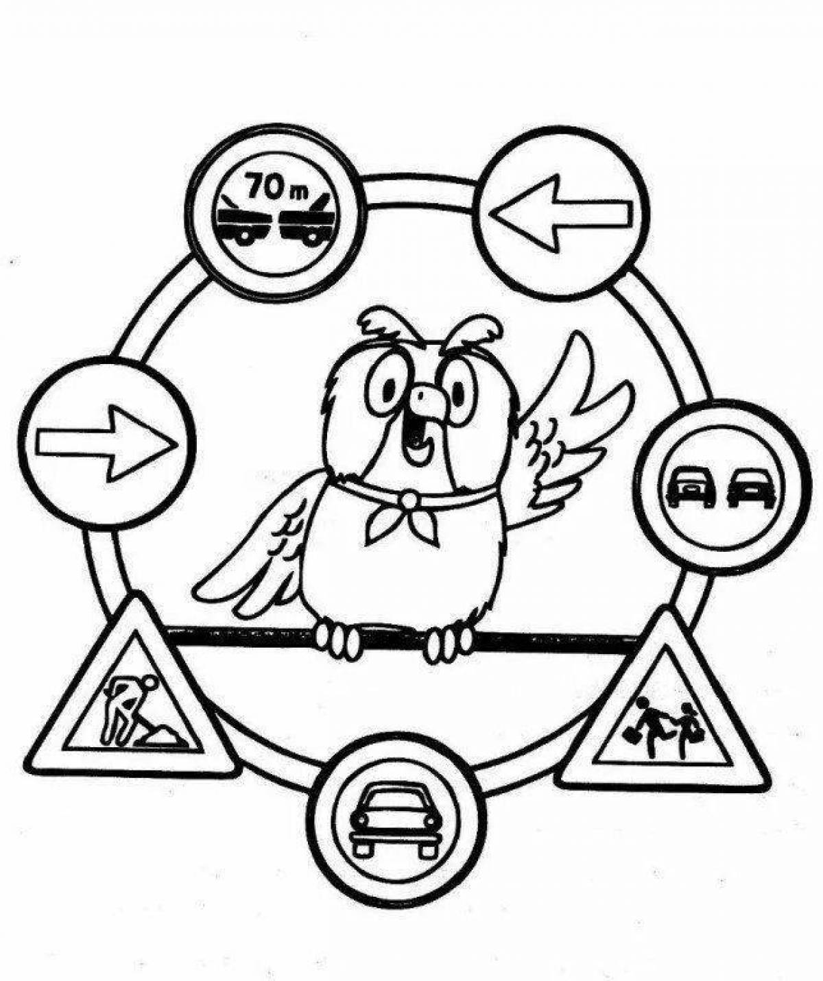 Coloring Pages Traffic signs (39 pcs) - download or print for free #14717