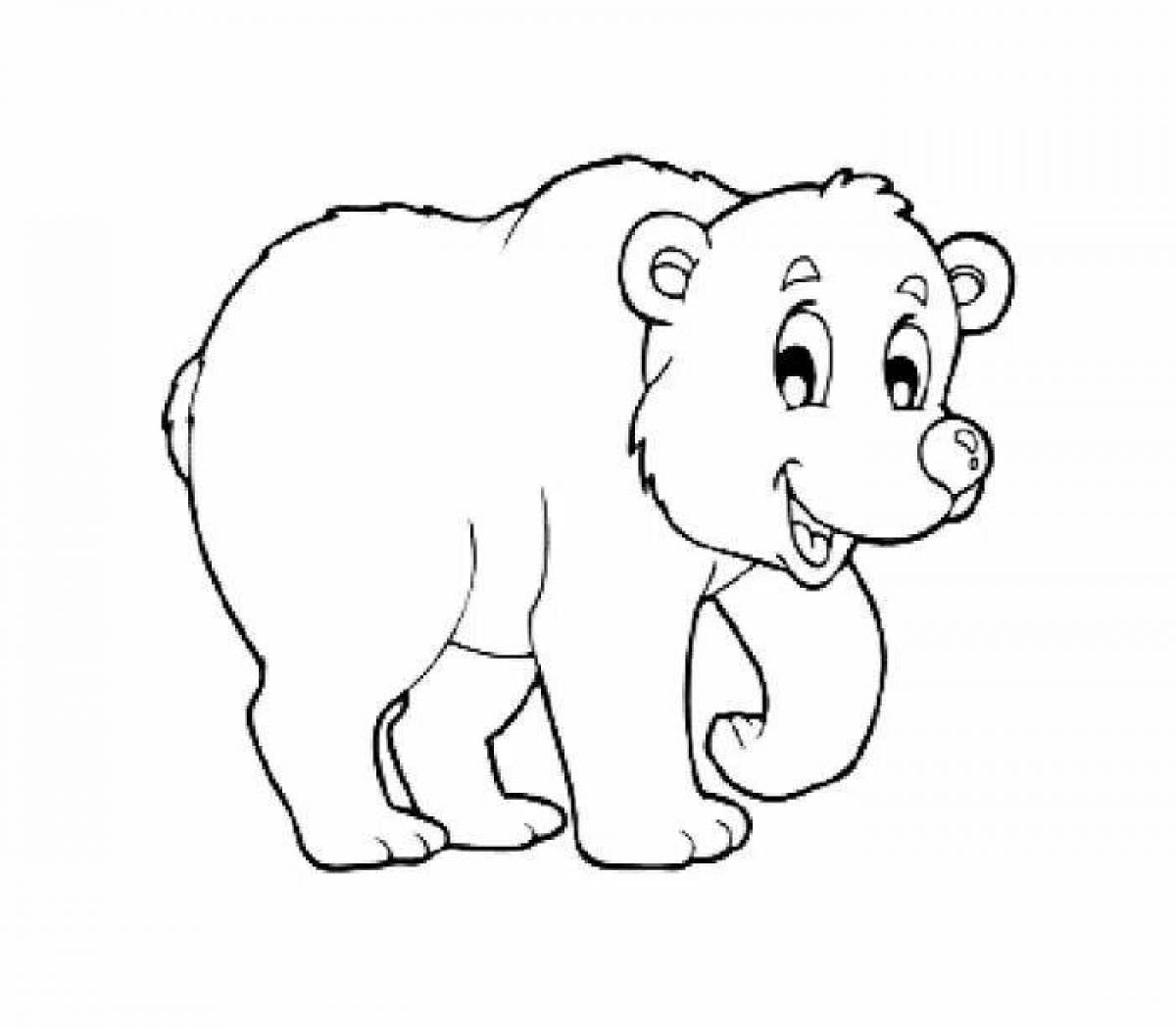 Медведь рисунок для детей раскраска