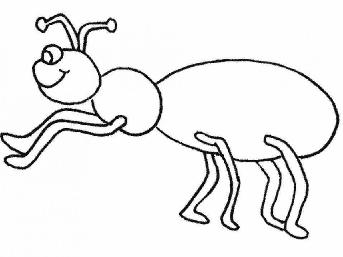 Шаблон муравья для детей