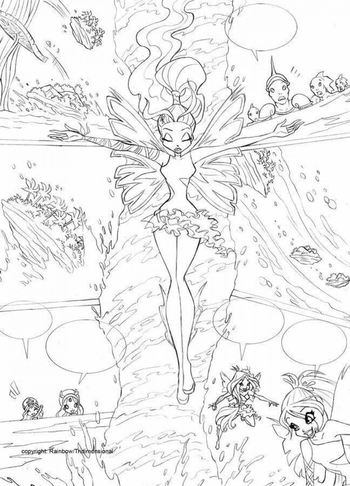 Winx club funny coloring book