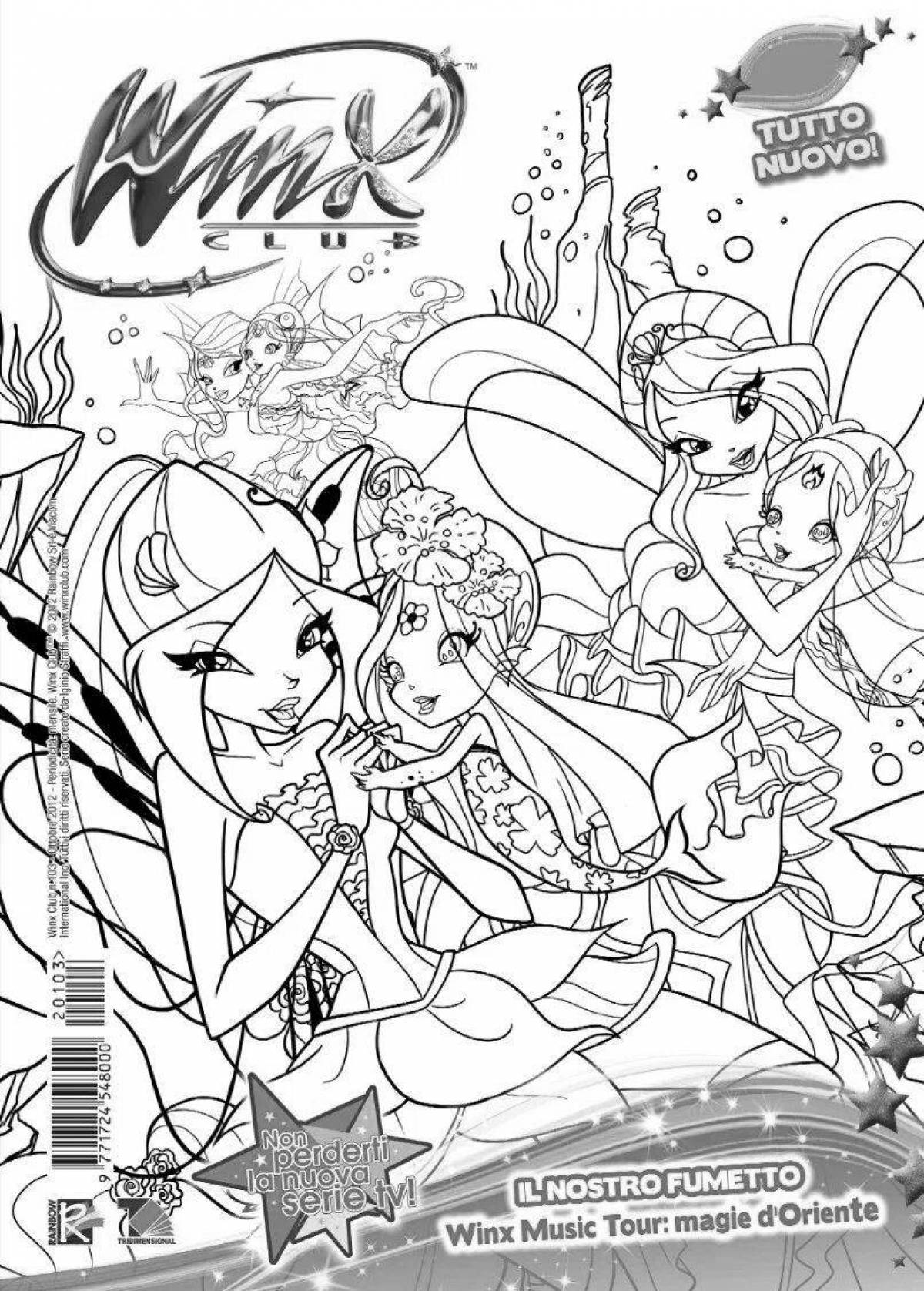 Сказочная раскраска комиксов winx club