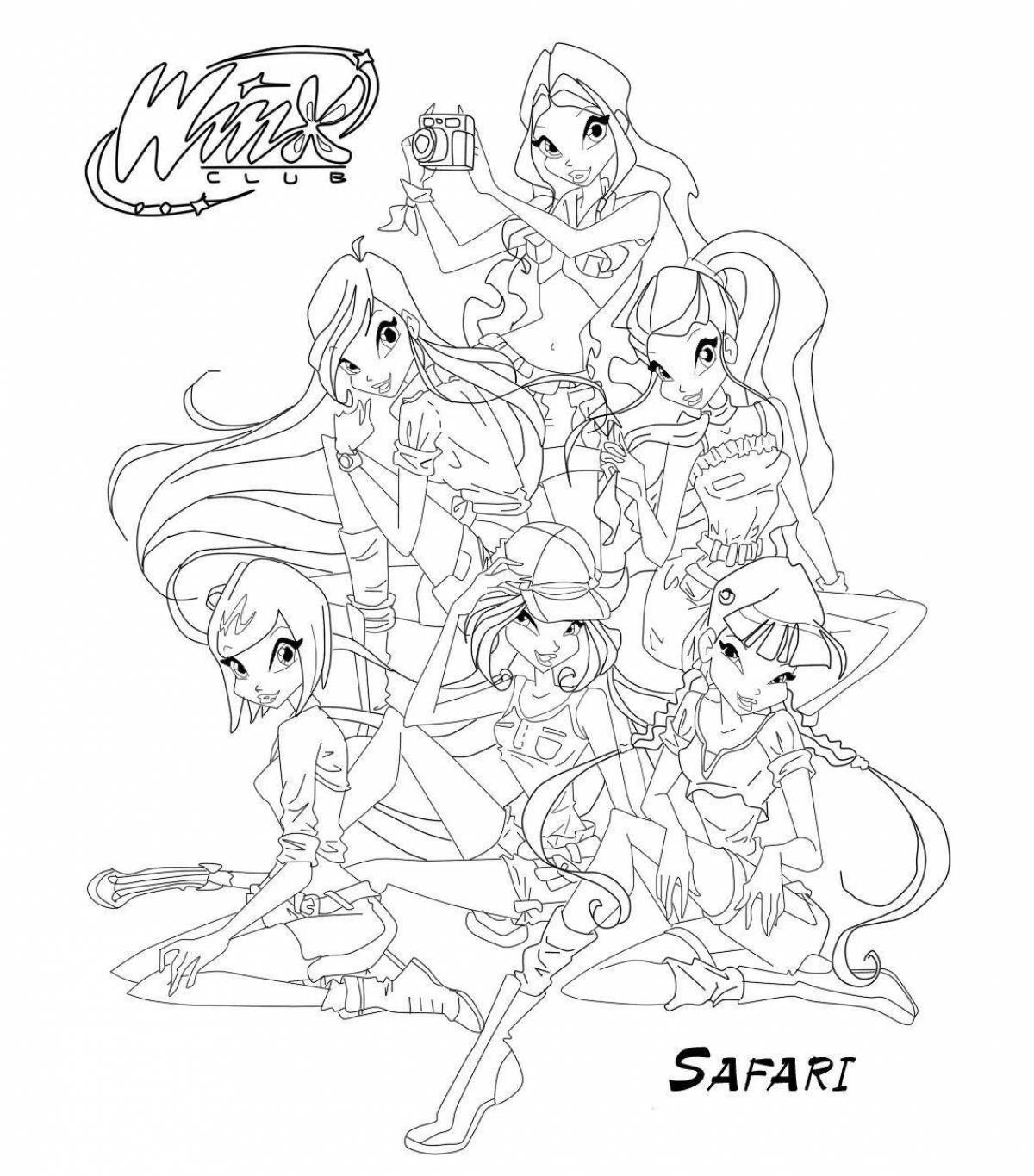 Winx Club funny coloring book
