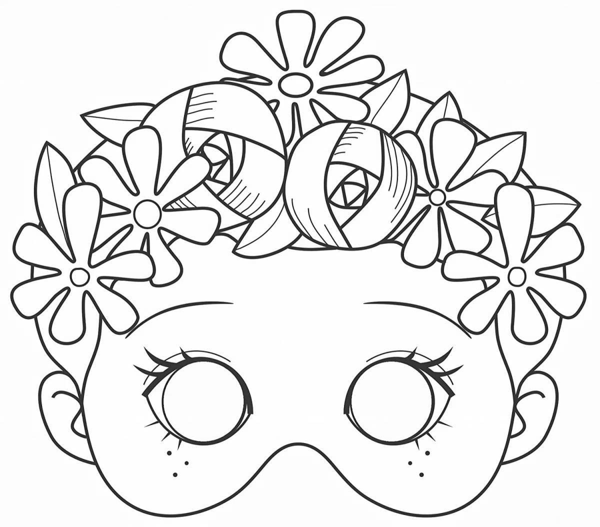 Junior Charming Mask Coloring Page