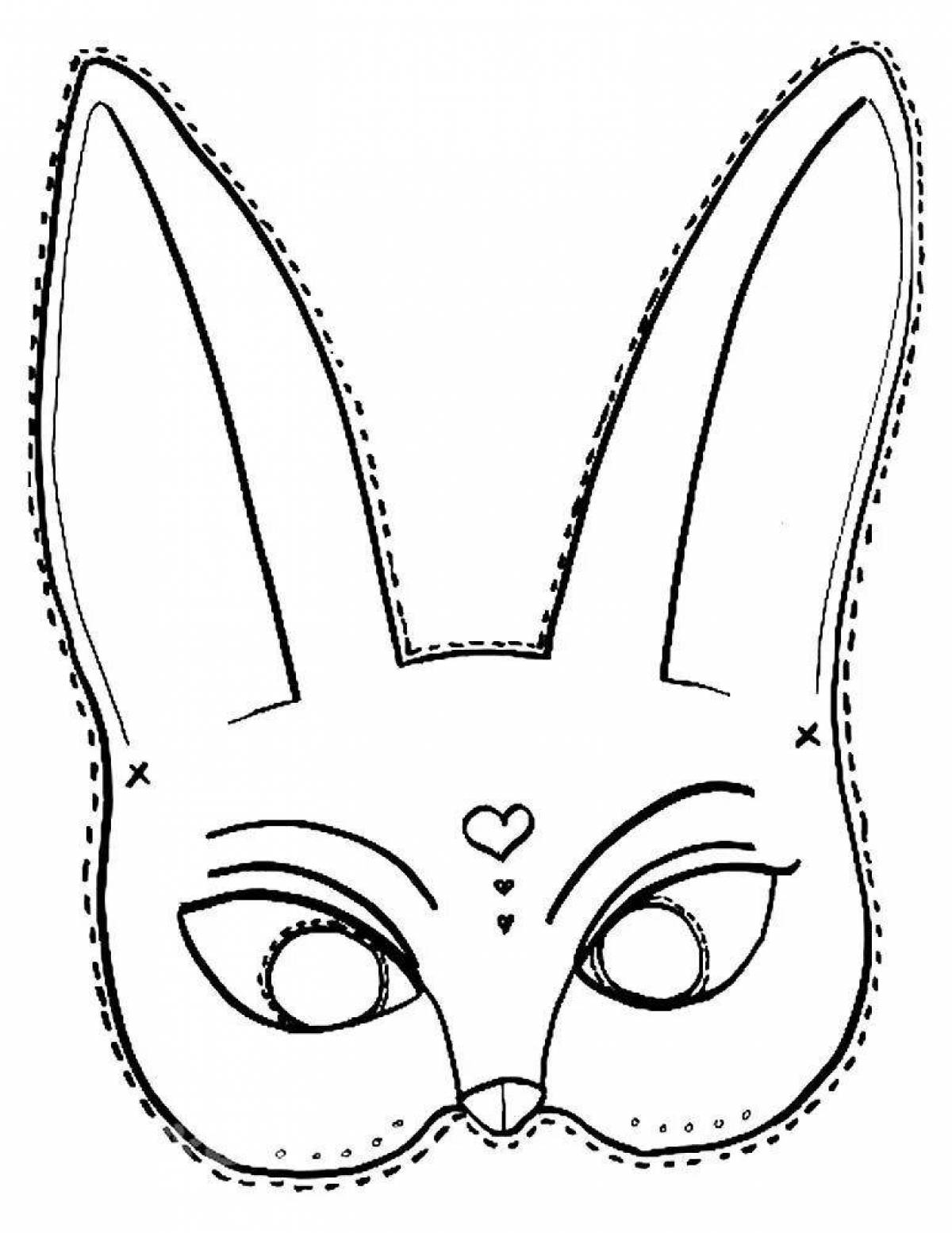 Exciting masked coloring pages for kids