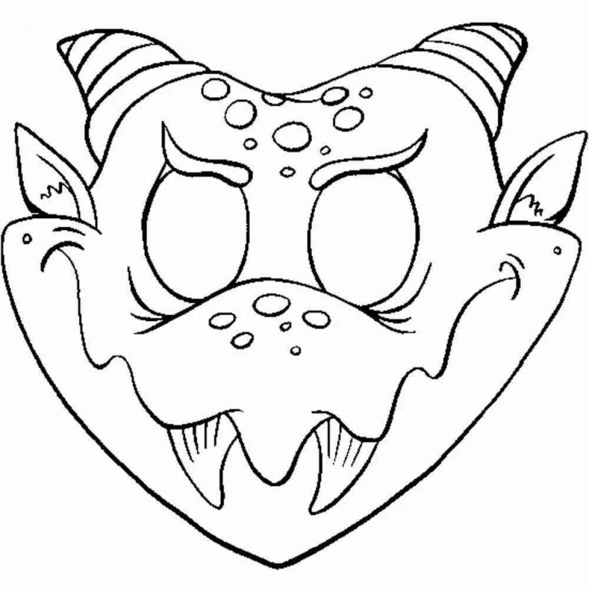 Gorgeous coloring masks for kids