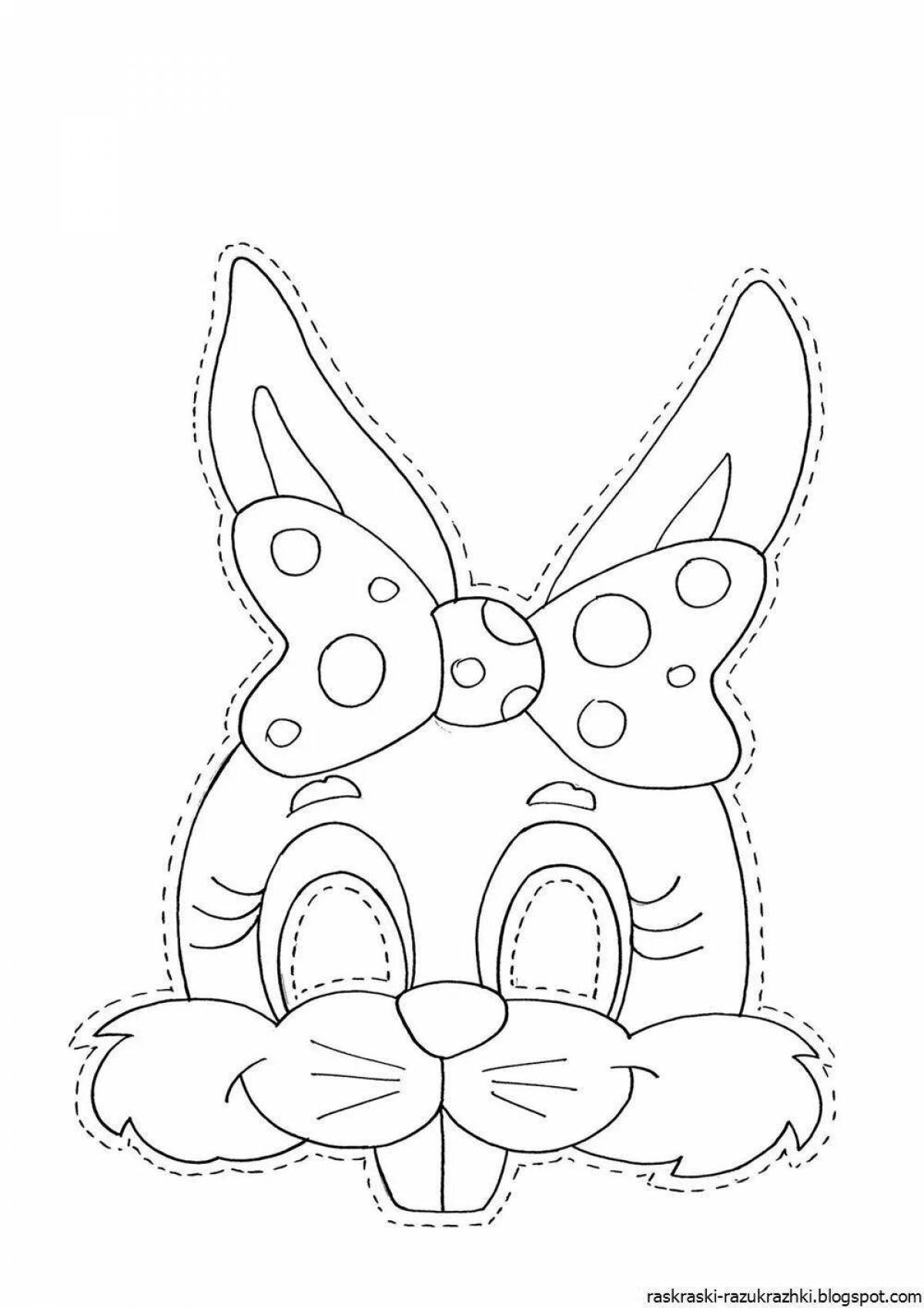 Exquisite masks coloring pages for kids