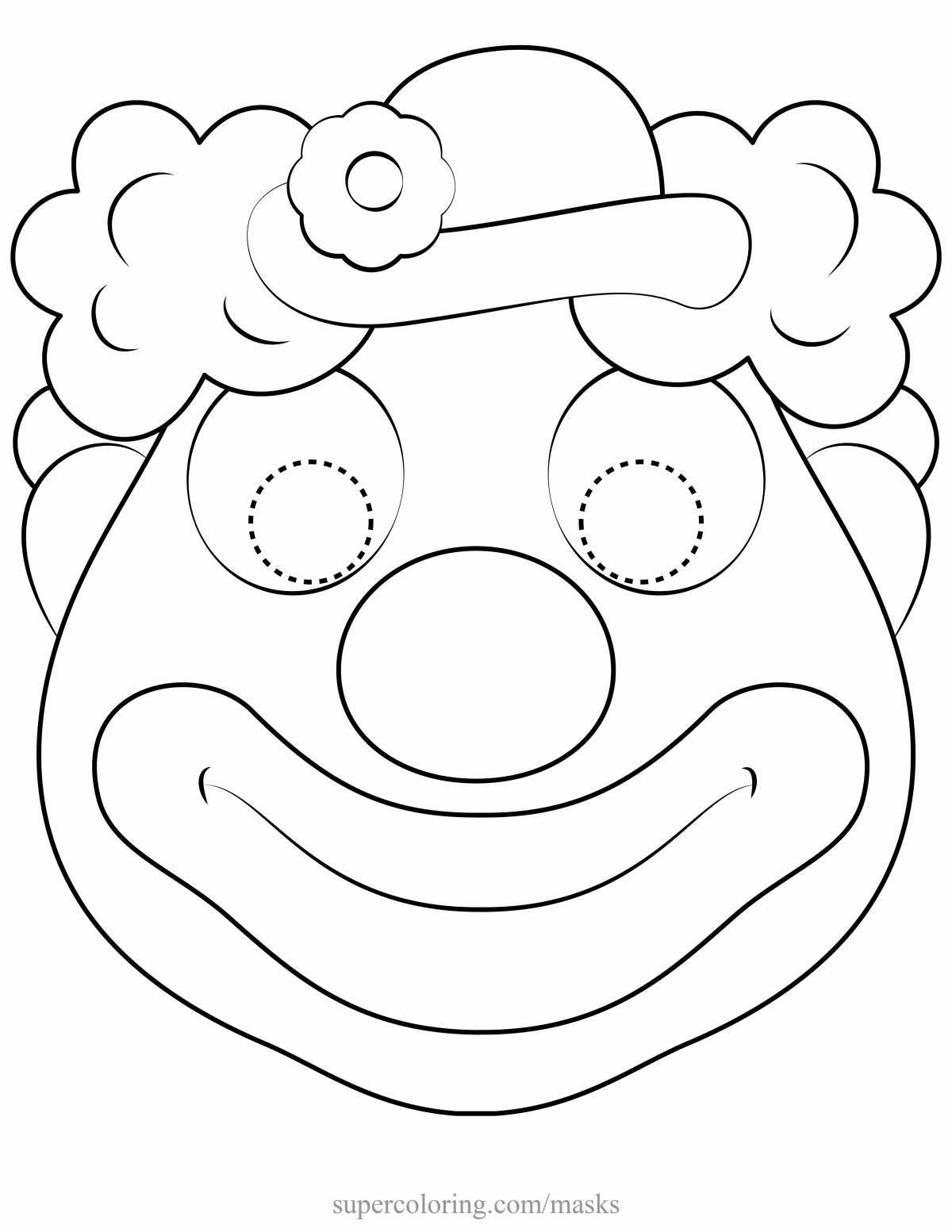 Coloring page dazzling masks for kids