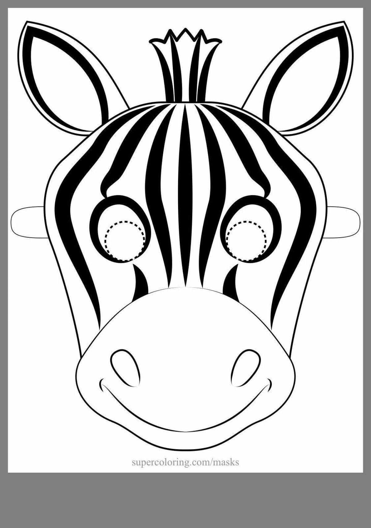 Jazzy mask coloring for juniors