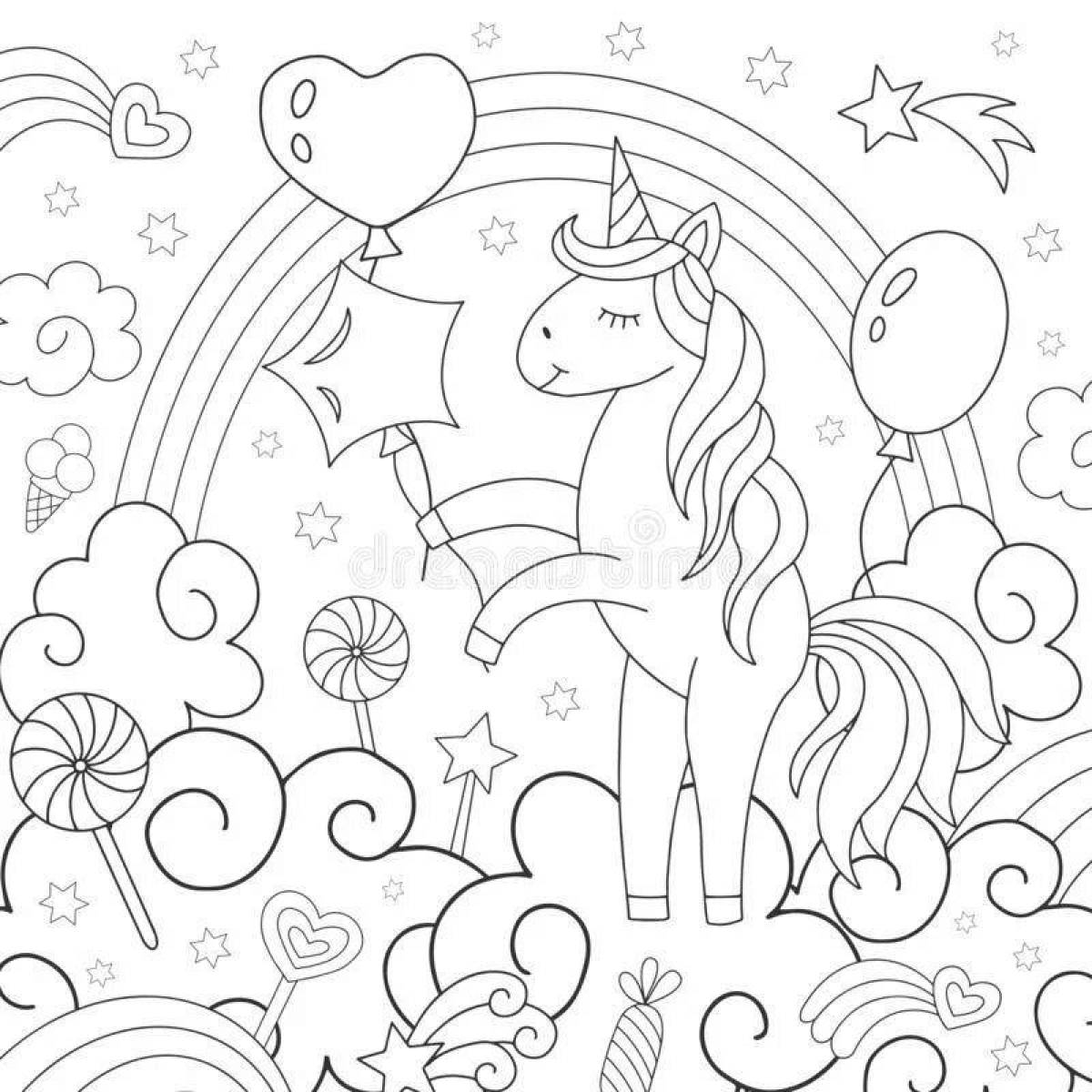 Unicorn with rainbow #3