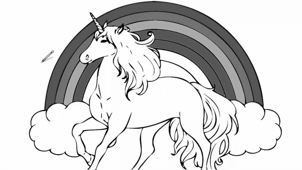 Unicorn with rainbow #6