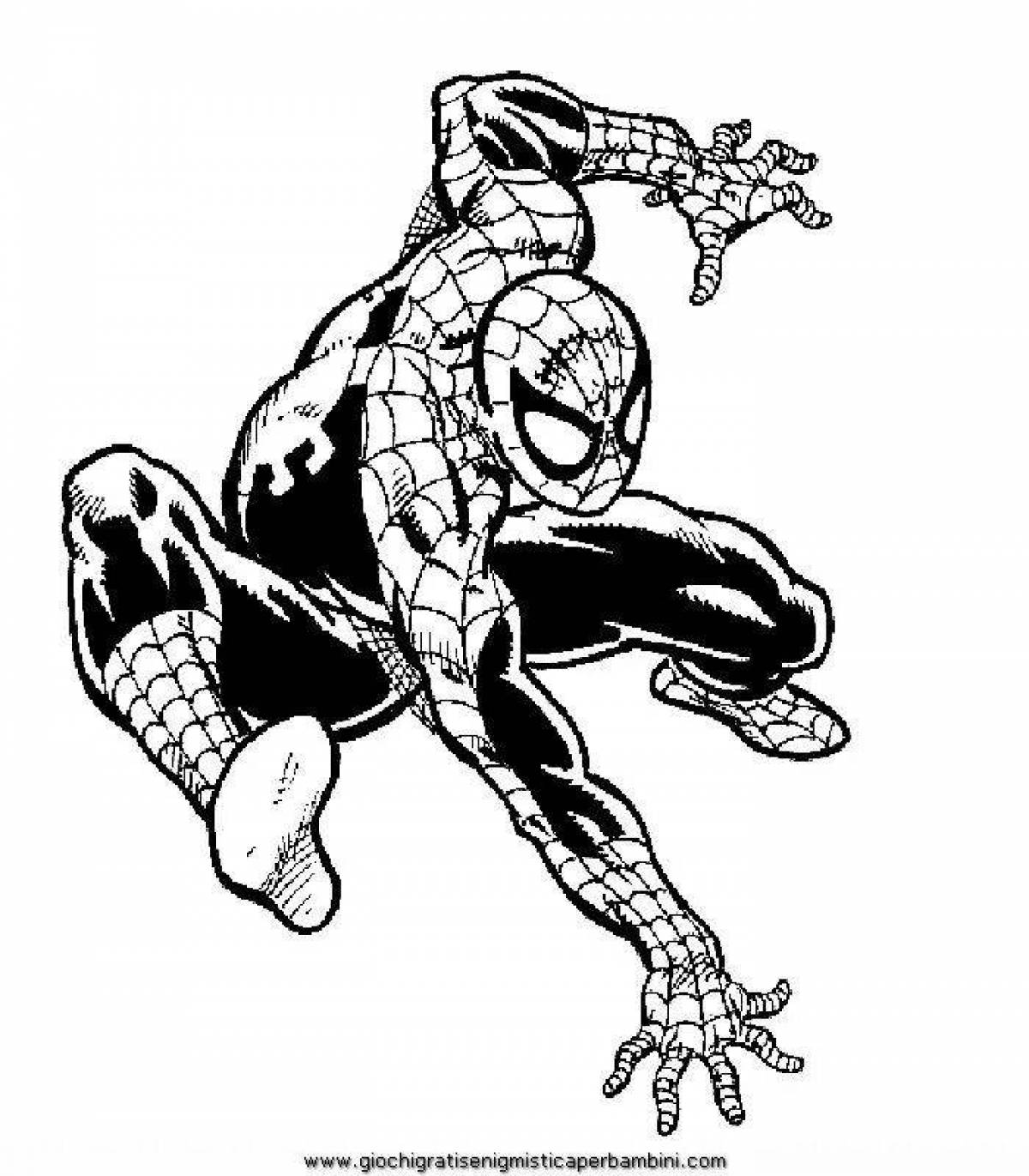 Spiderman black fat coloring