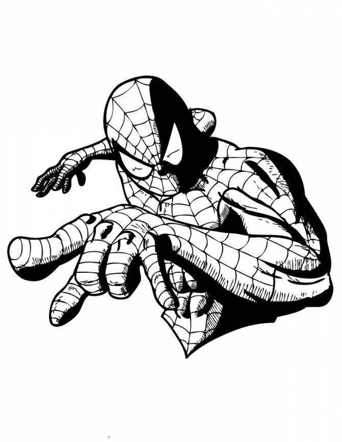 Amazing coloring spider-man black