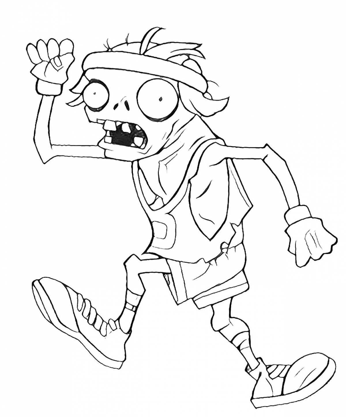 Scary zombie coloring pages for kids