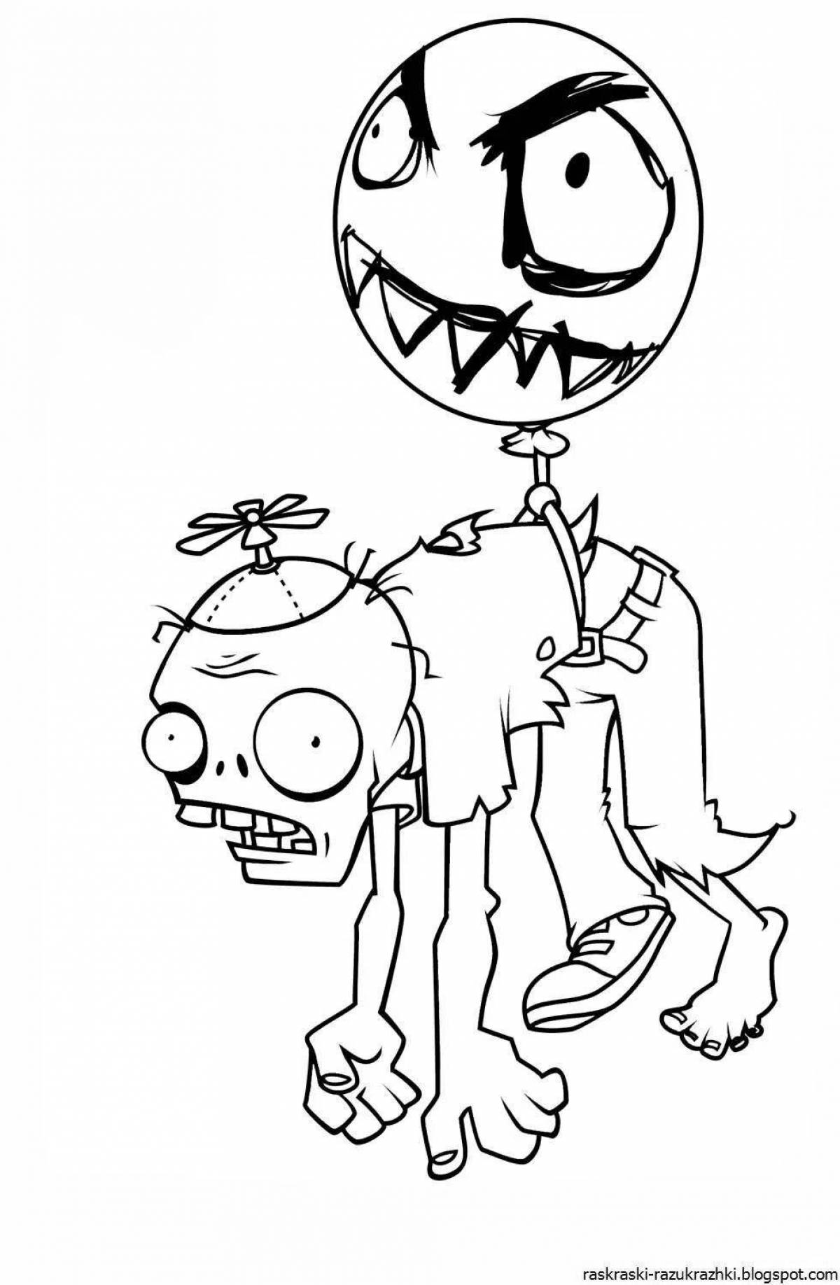Terrifying zombie coloring pages for kids
