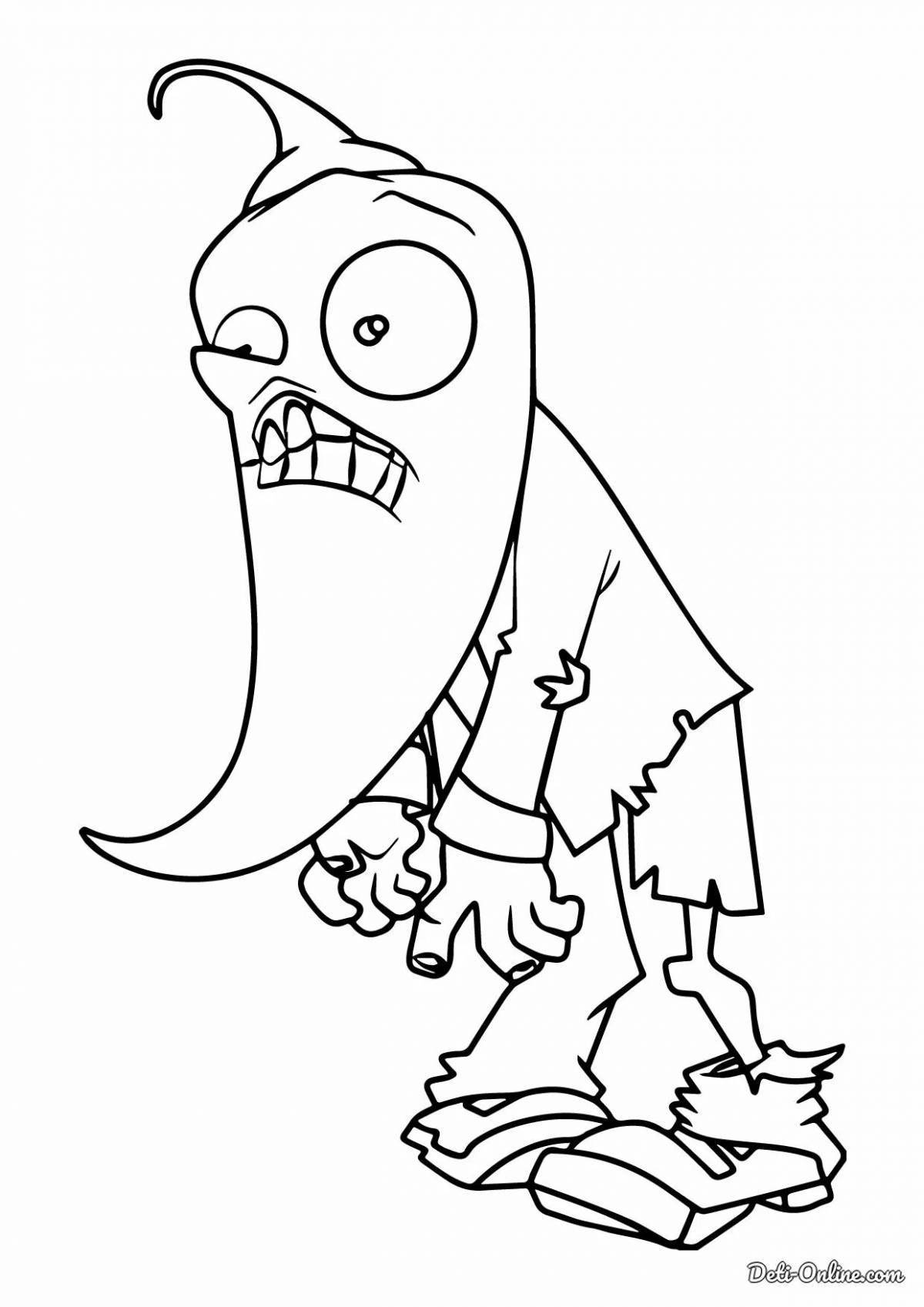 Grim zombie coloring book for kids