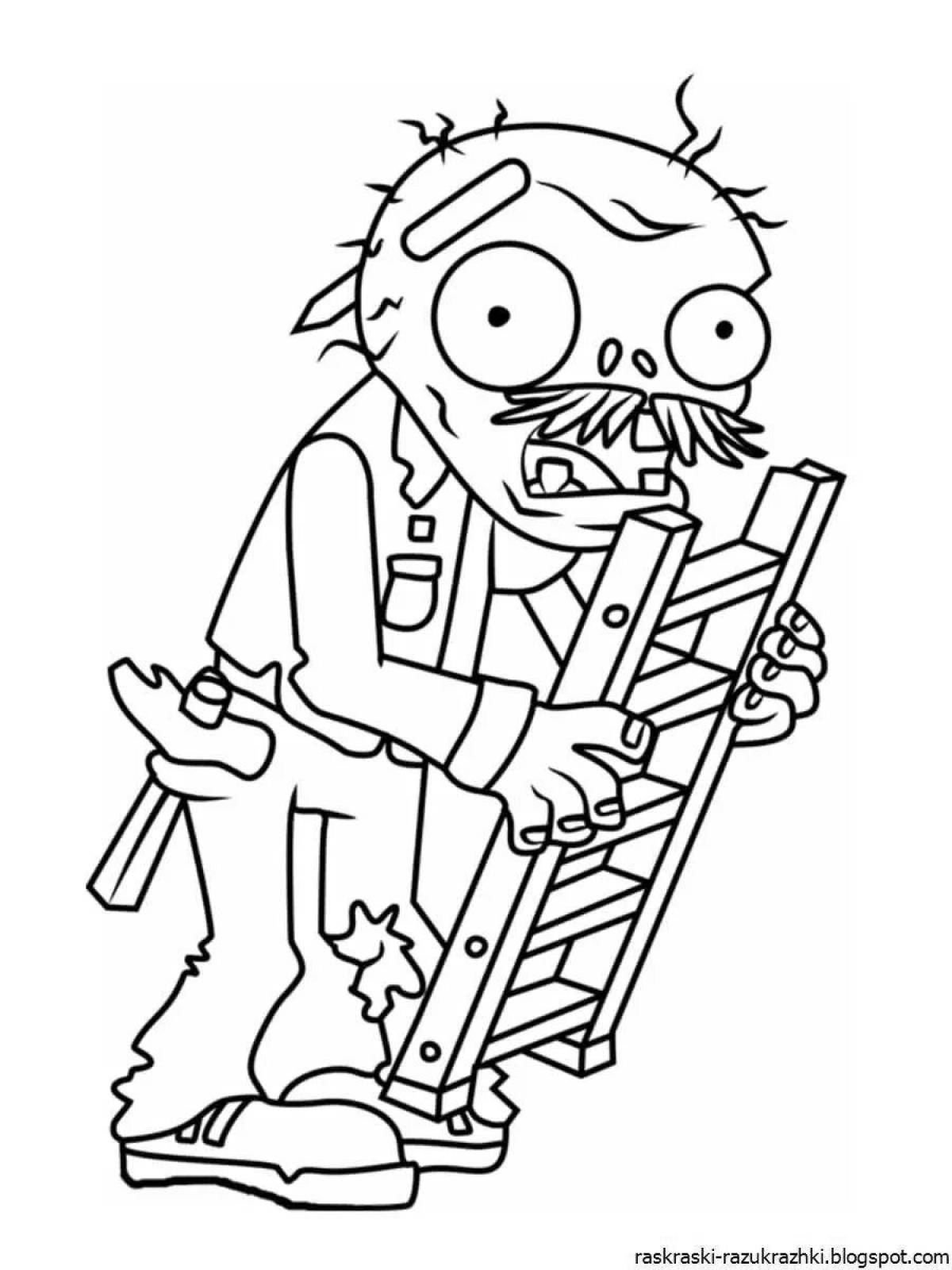 Disgusting zombie coloring book for kids