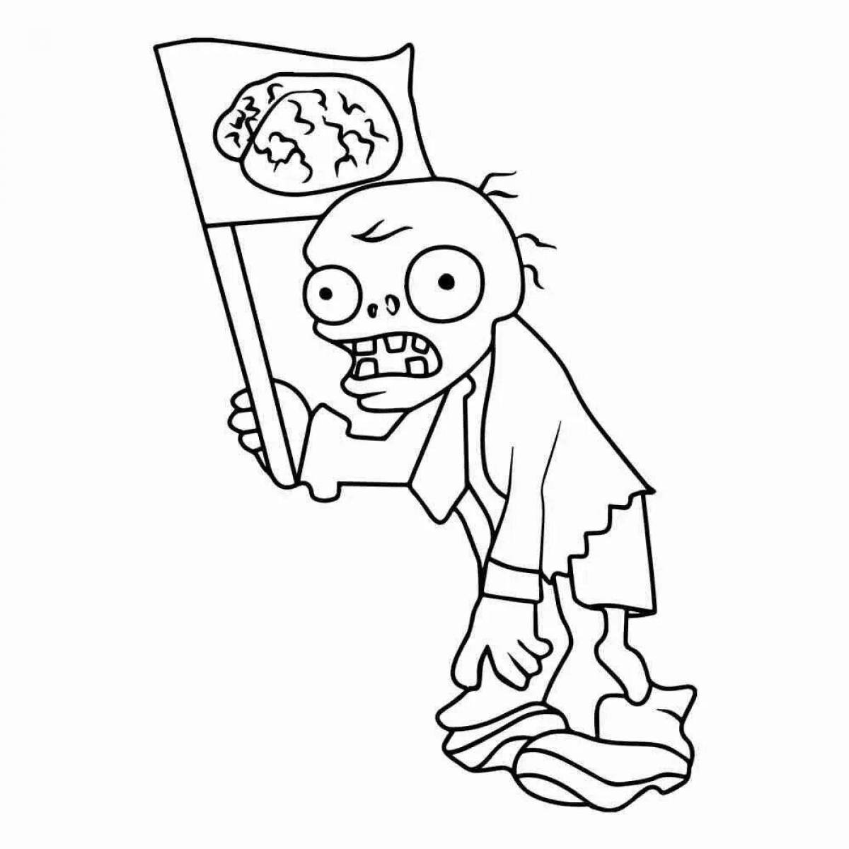 Grim zombie coloring book for kids