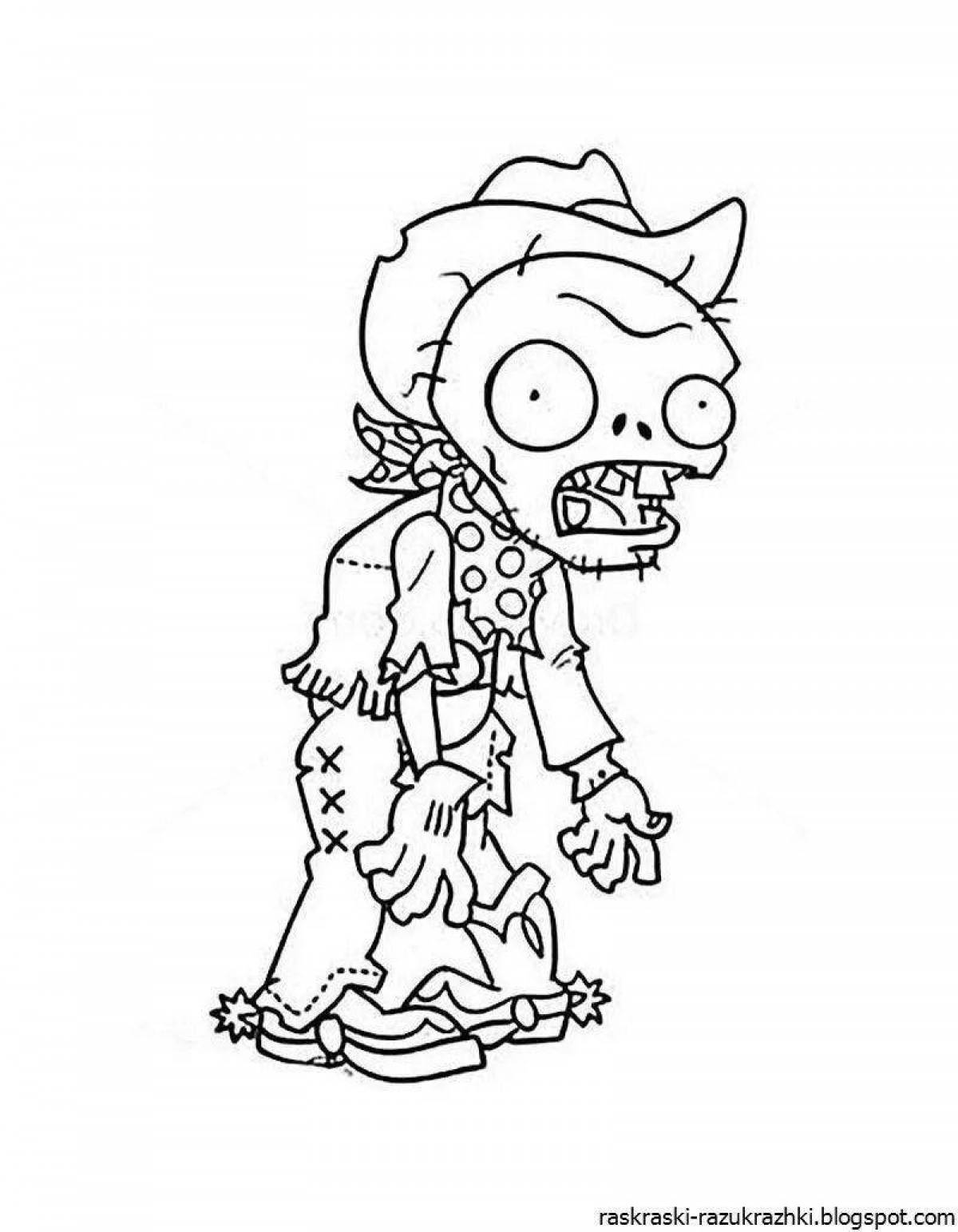 Chilling zombie coloring book for kids