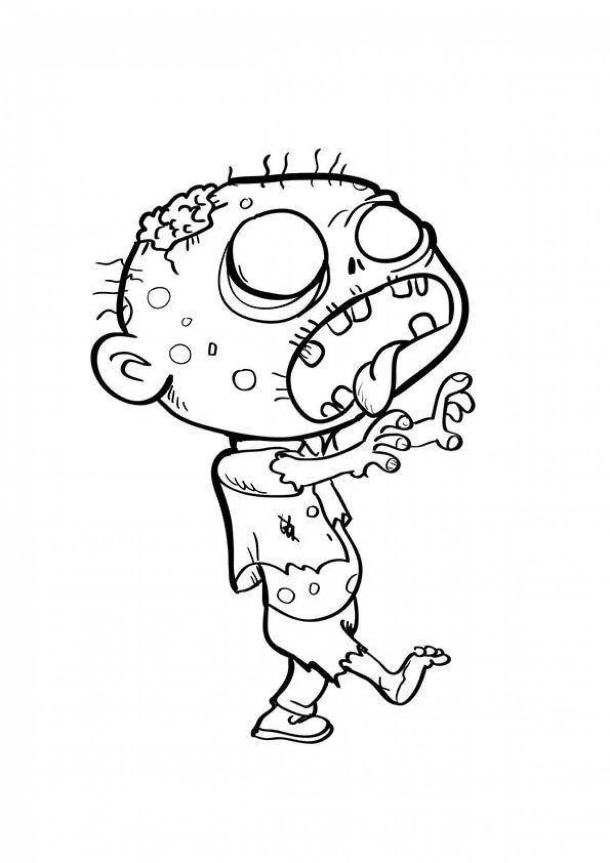 Disgusting zombie coloring pages for kids