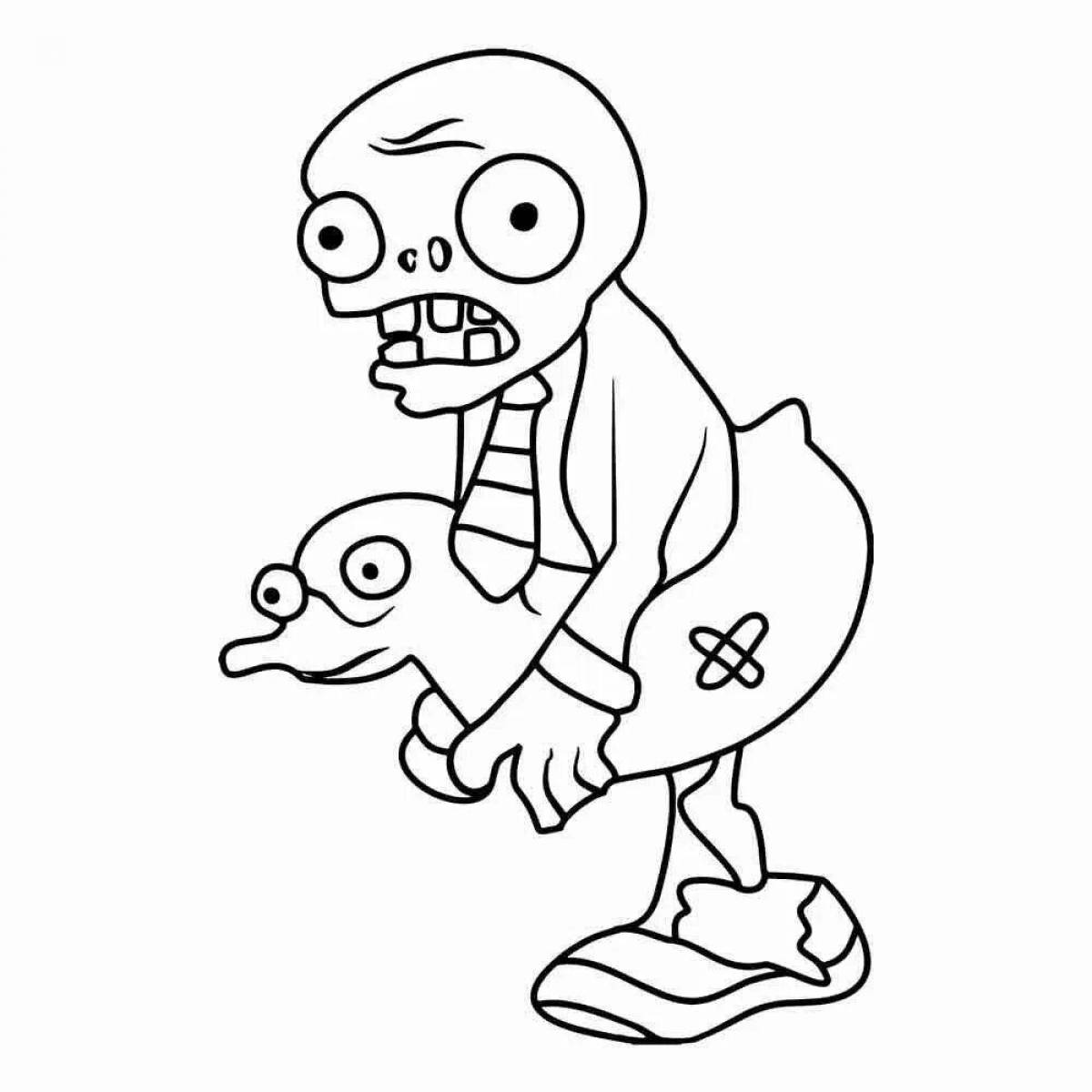 Disturbing zombie coloring pages for kids