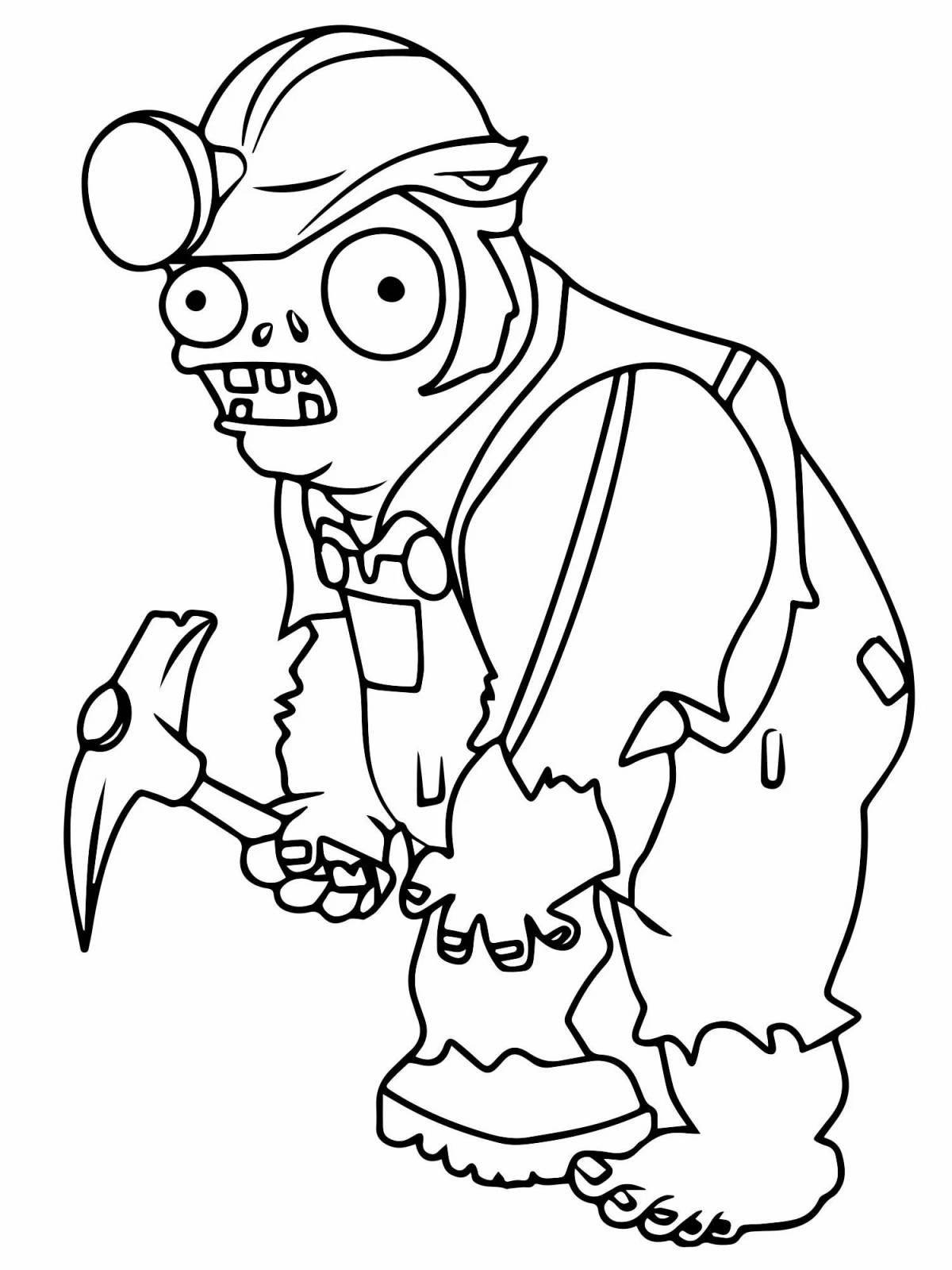 Incredible zombie coloring book for kids