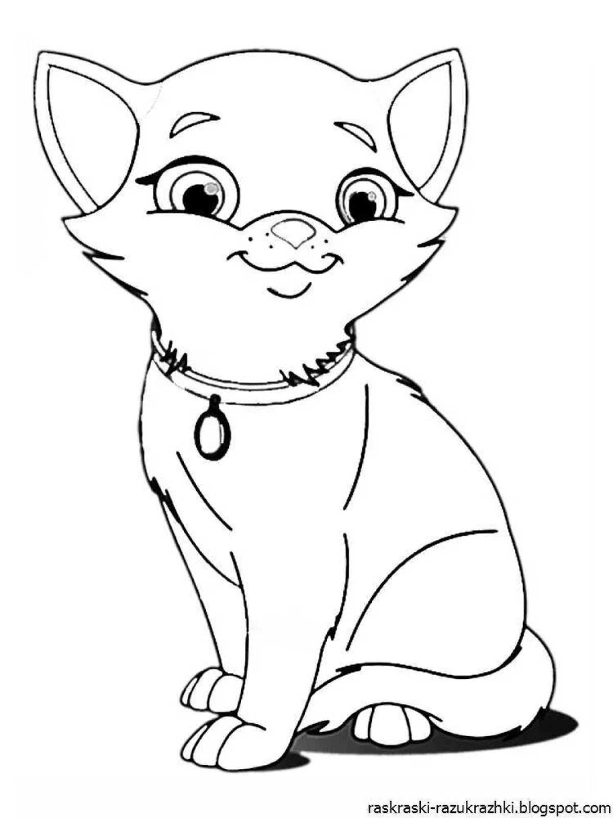 Great coloring cat for kids