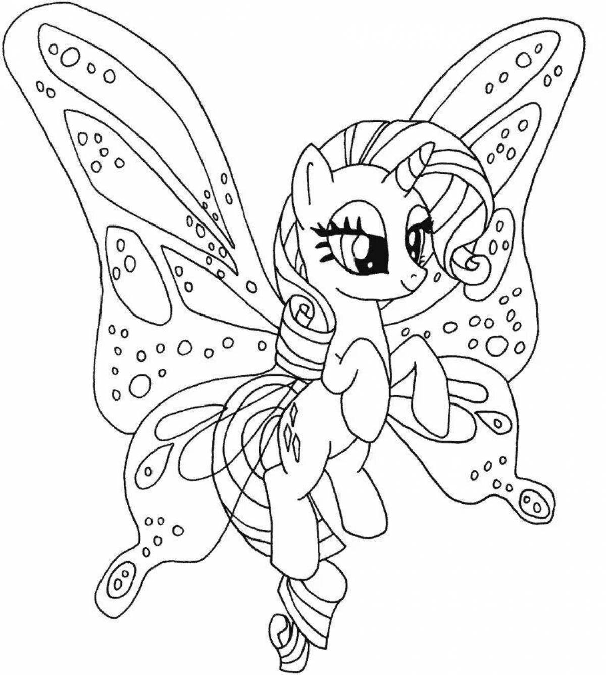 Cute little pony coloring book for kids