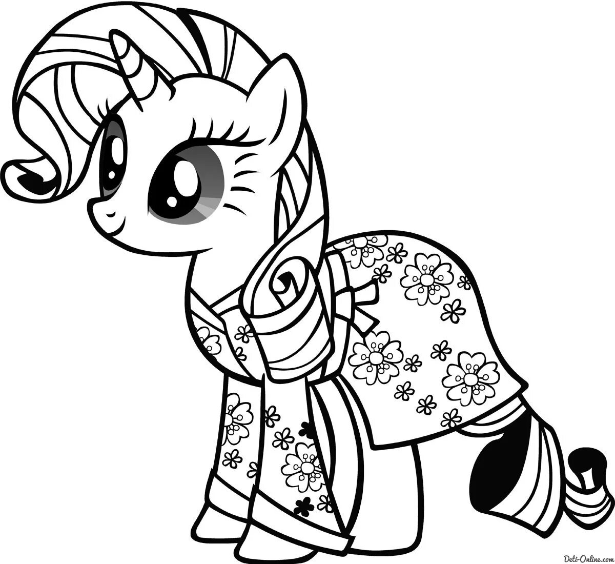 Gorgeous little pony coloring pages for kids