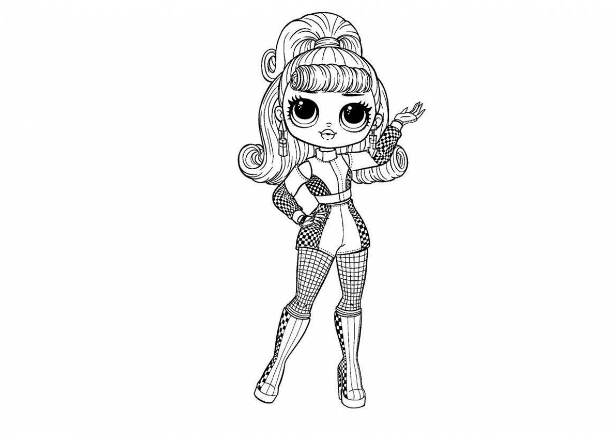 Sparkling lol dolls coloring pages