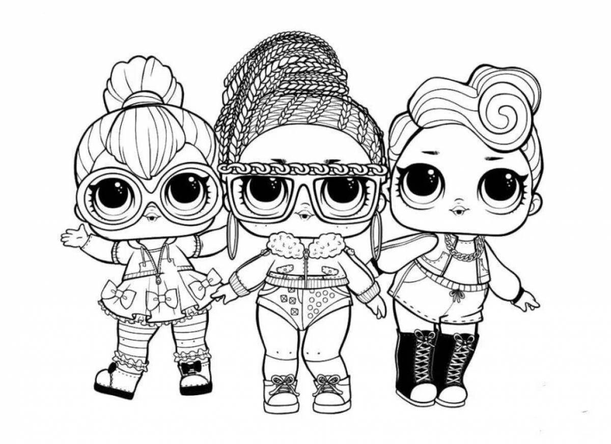 Attractive coloring lol dolls