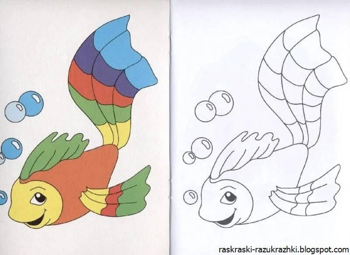 How to make a coloring picture from a color picture #1
