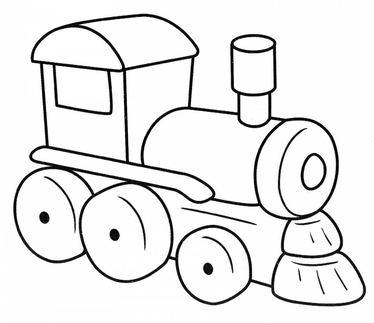 Photo Adorable train coloring book for 3-4 year olds
