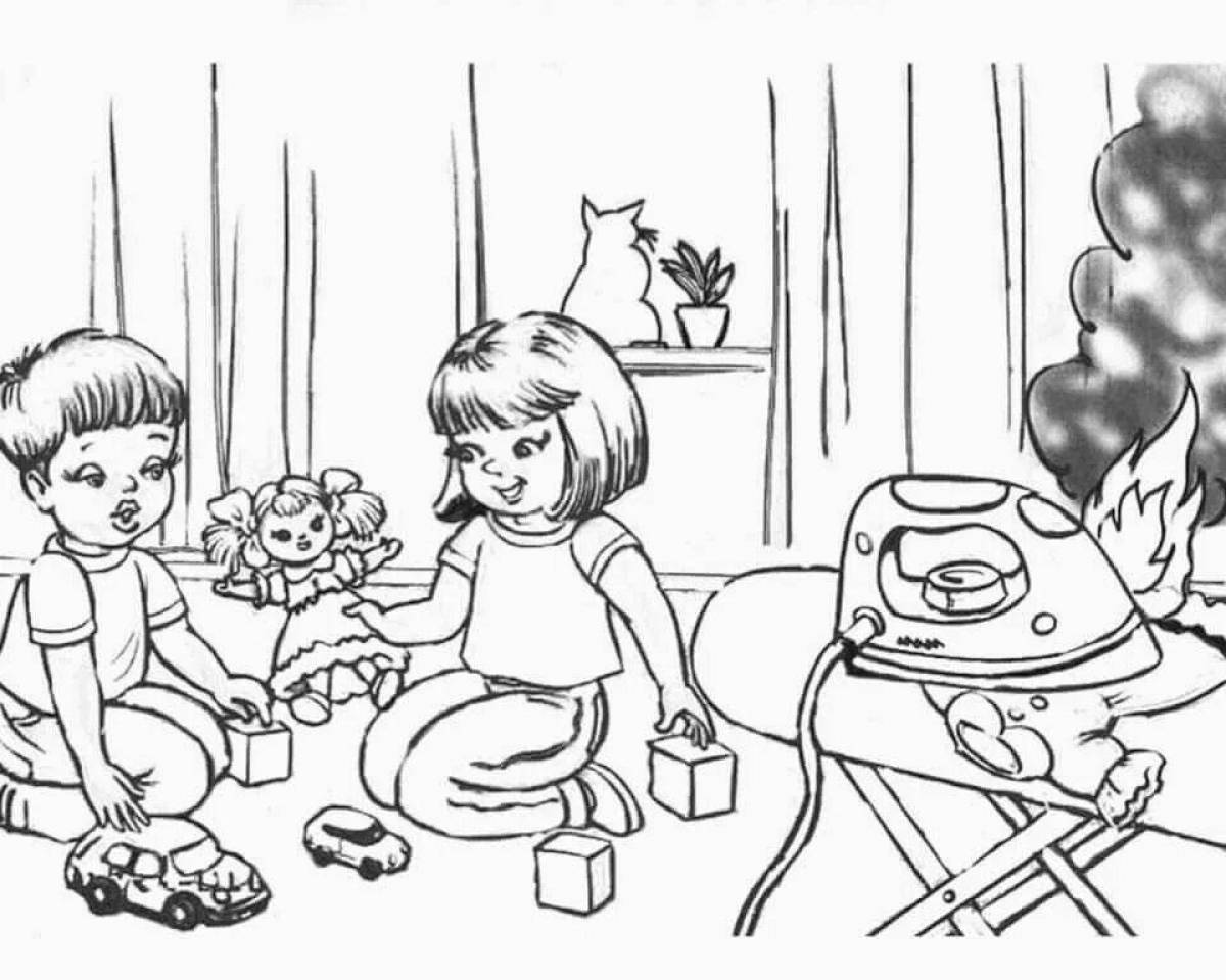 A fun fire safety coloring book for 6-7 year olds