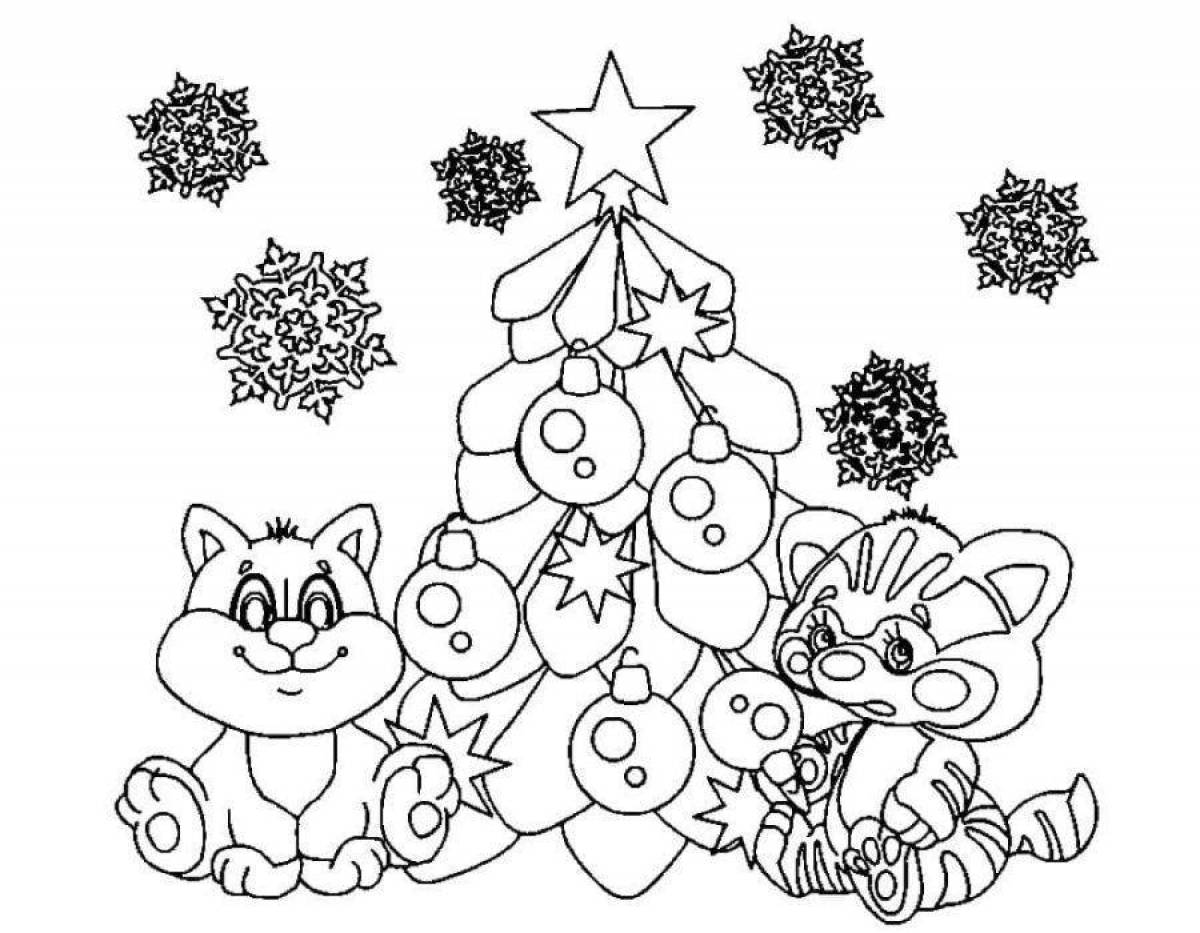 Delightful Christmas coloring book for kids 6-7 years old