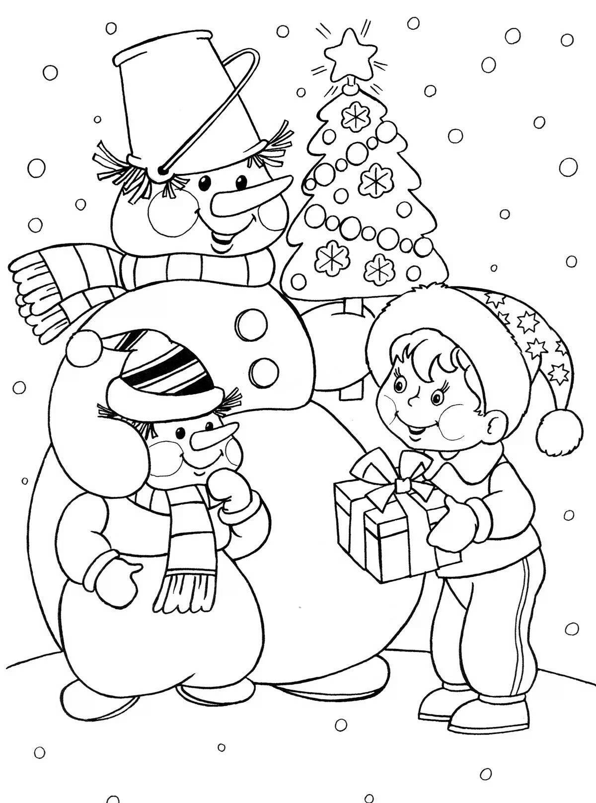 Unique Christmas coloring book for kids 6-7 years old