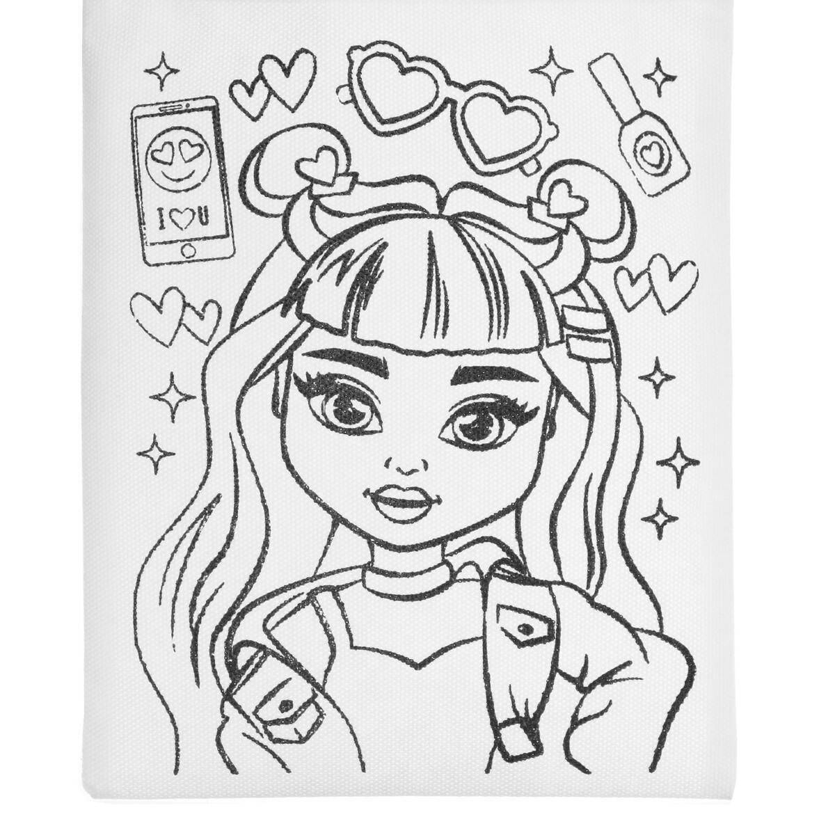 Colorful customer coloring page