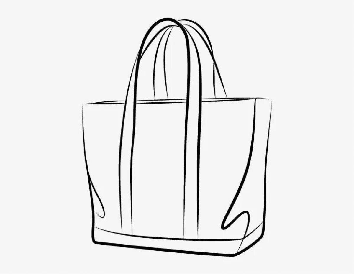 Coloring page cheerful shopper