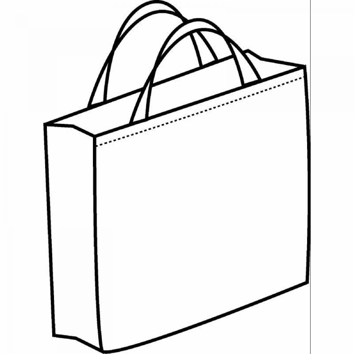 Excited shopper coloring page