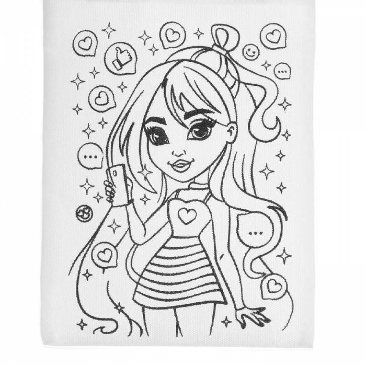 Happy customer coloring page