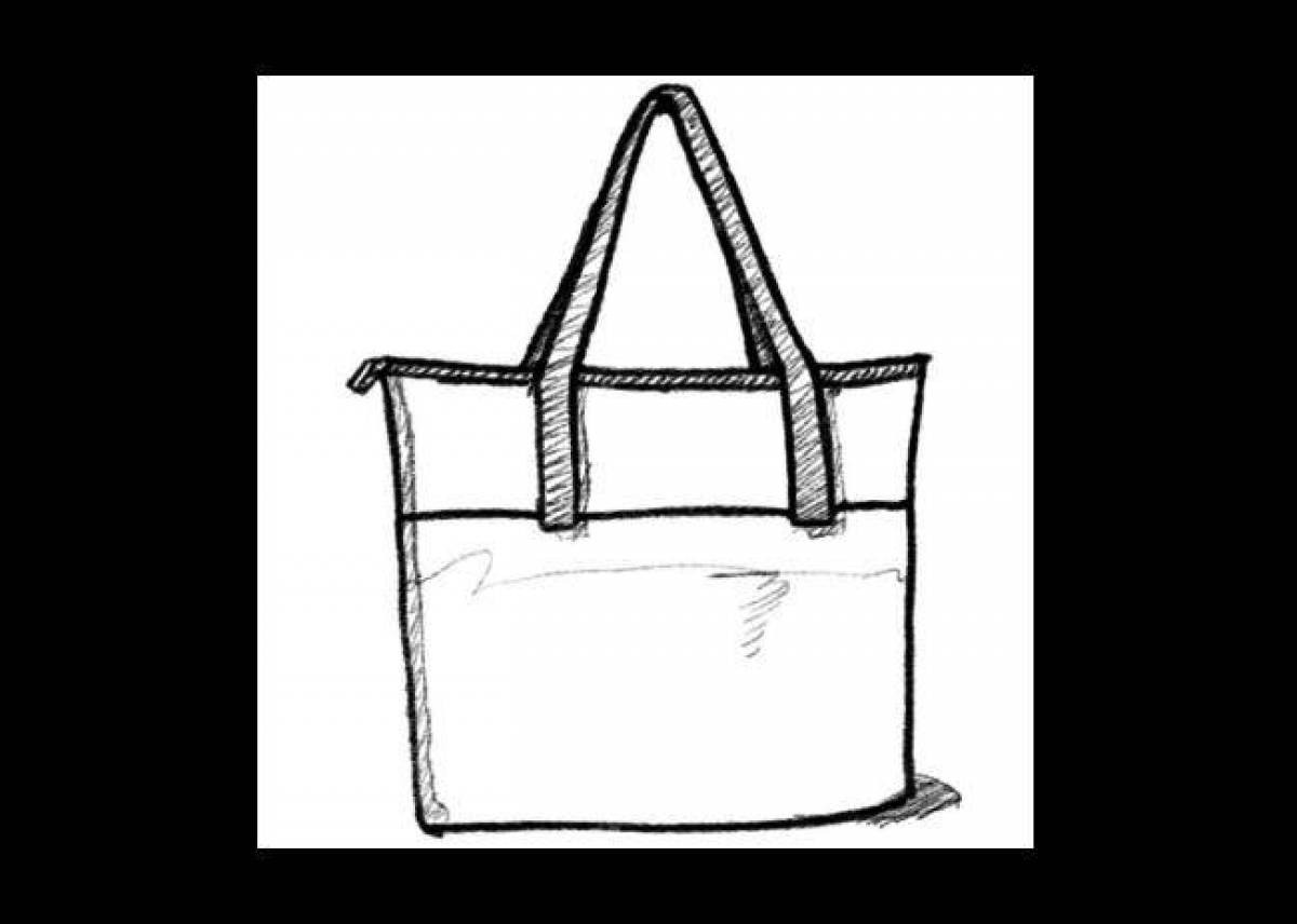 Coloring page funny shopper