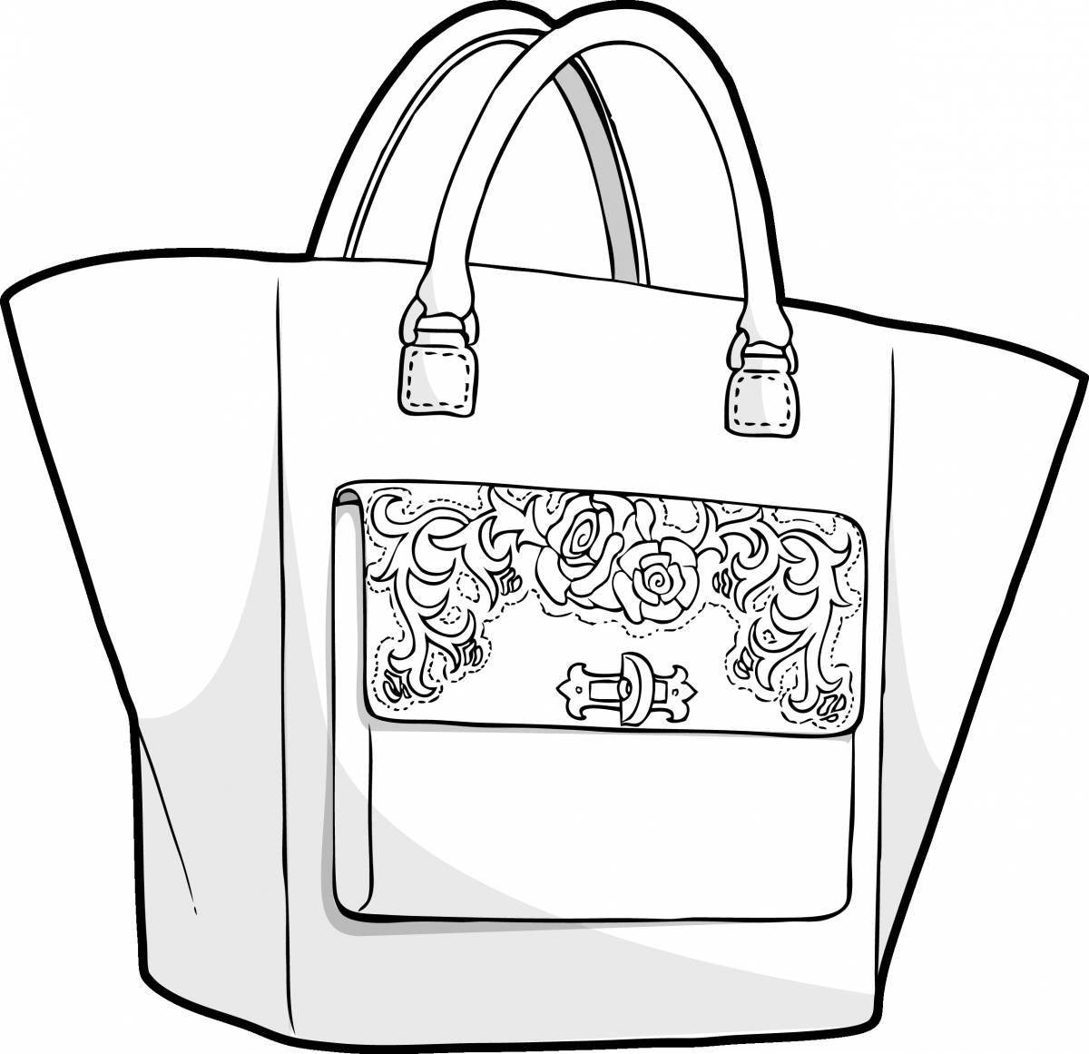 Delighted shopper coloring page