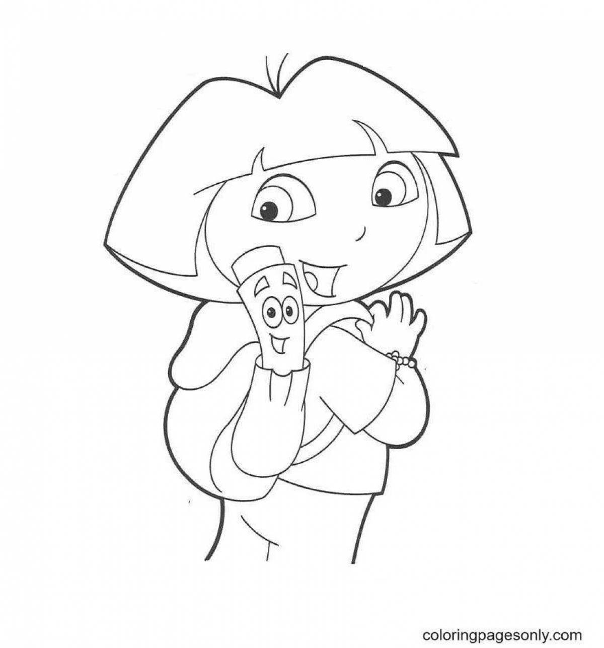 Charming dora coloring book