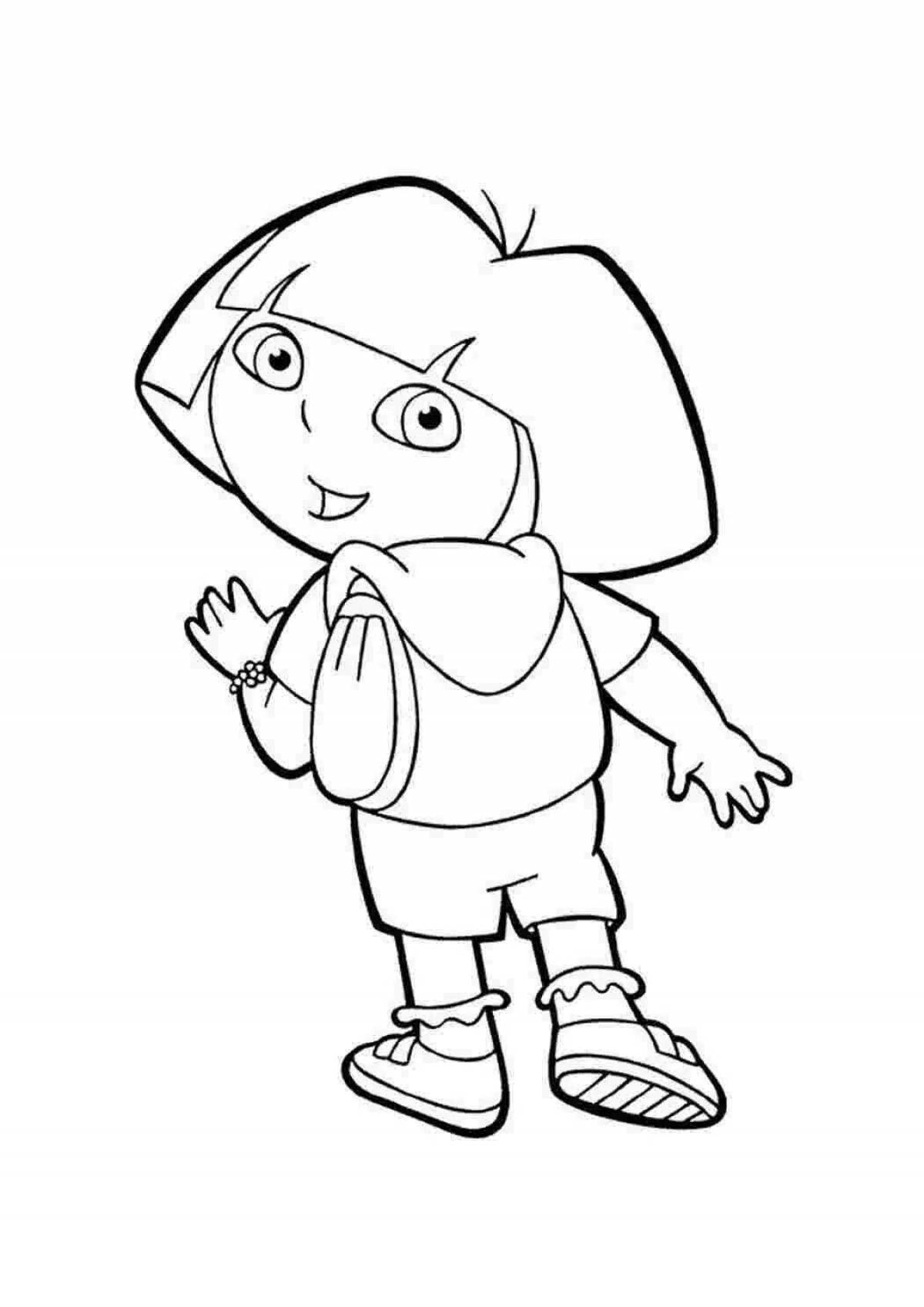Animated coloring dora